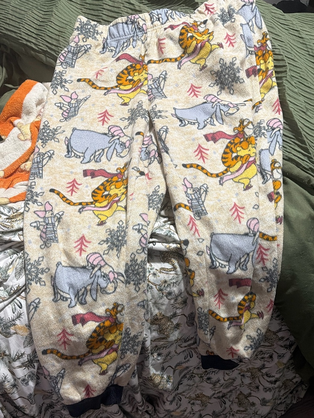 Disney Cream Pajama Pants with Winnie the Pooh Characters